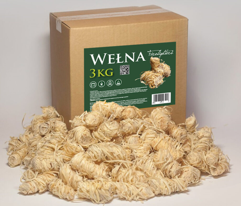 WEŁNA drzewna 3kg LUZ - karton